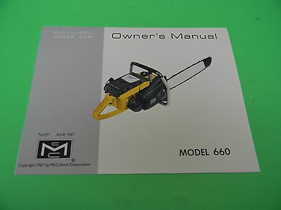 Mcculloch power mac 320 owners manual
