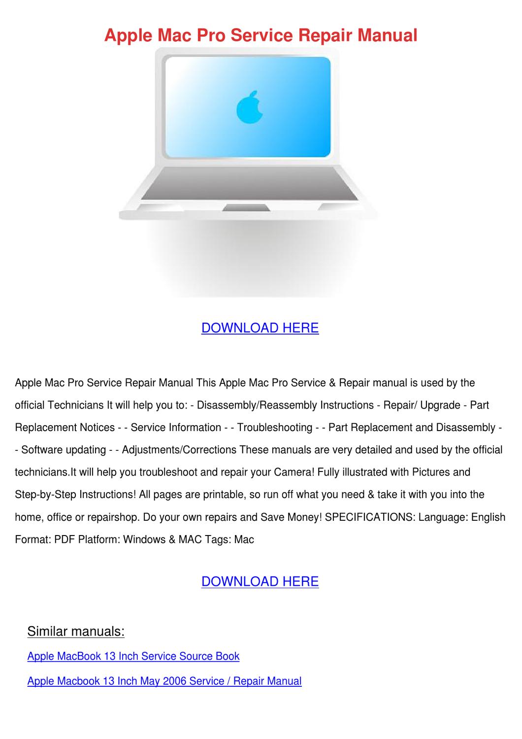 Pro mac 55 shop manual online
